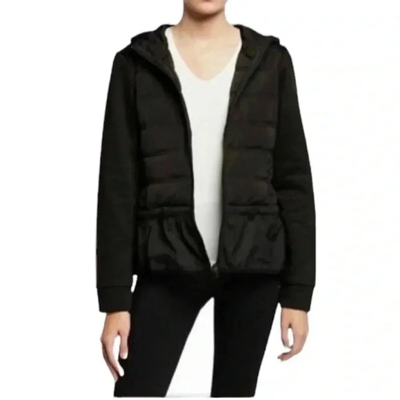 NWT BCBGMaxazria Black Active Zip Jacket, Size Large - Picture 1 of 8